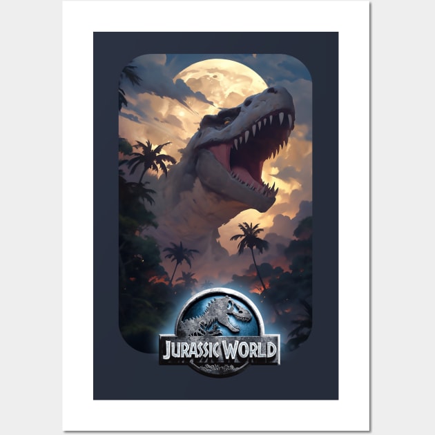 Jurassic World T-Rex Wall Art by DavidLoblaw